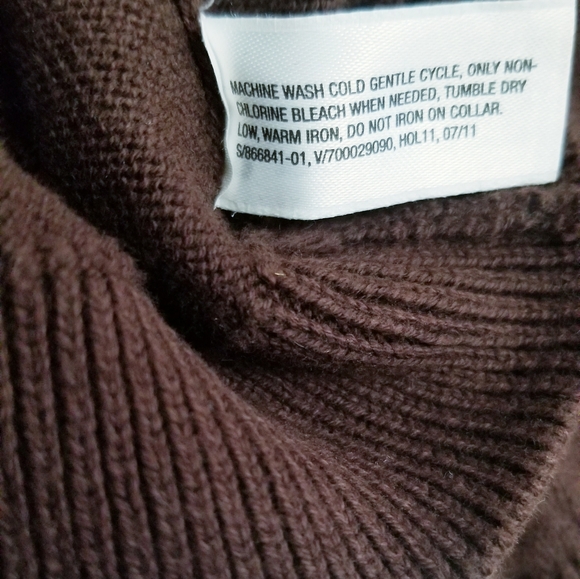 Baby GAP Brown Cardigan Sweater Faux Fur Collar Size 6-12 Months - Picture 10 of 10